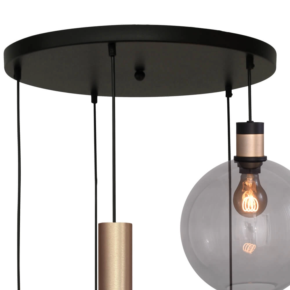 Lampe suspendue Vide Lazise 2 3x Ø 25cm et 2x GU10 or Masterlight 8718121303895