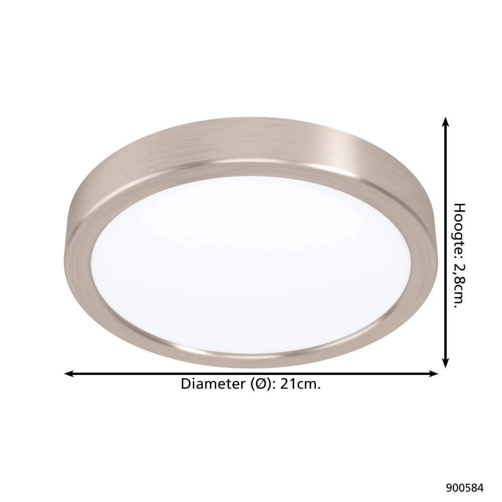 Plafonnier en acier inoxydable Fueva 5 Ø 21 cm Eglo 9008606244843