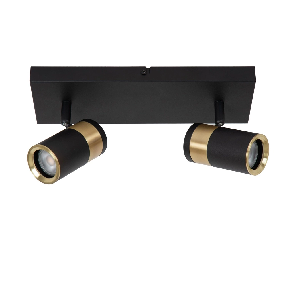 Lampe de plafond Gorik 2 couleurs noires claires avec or