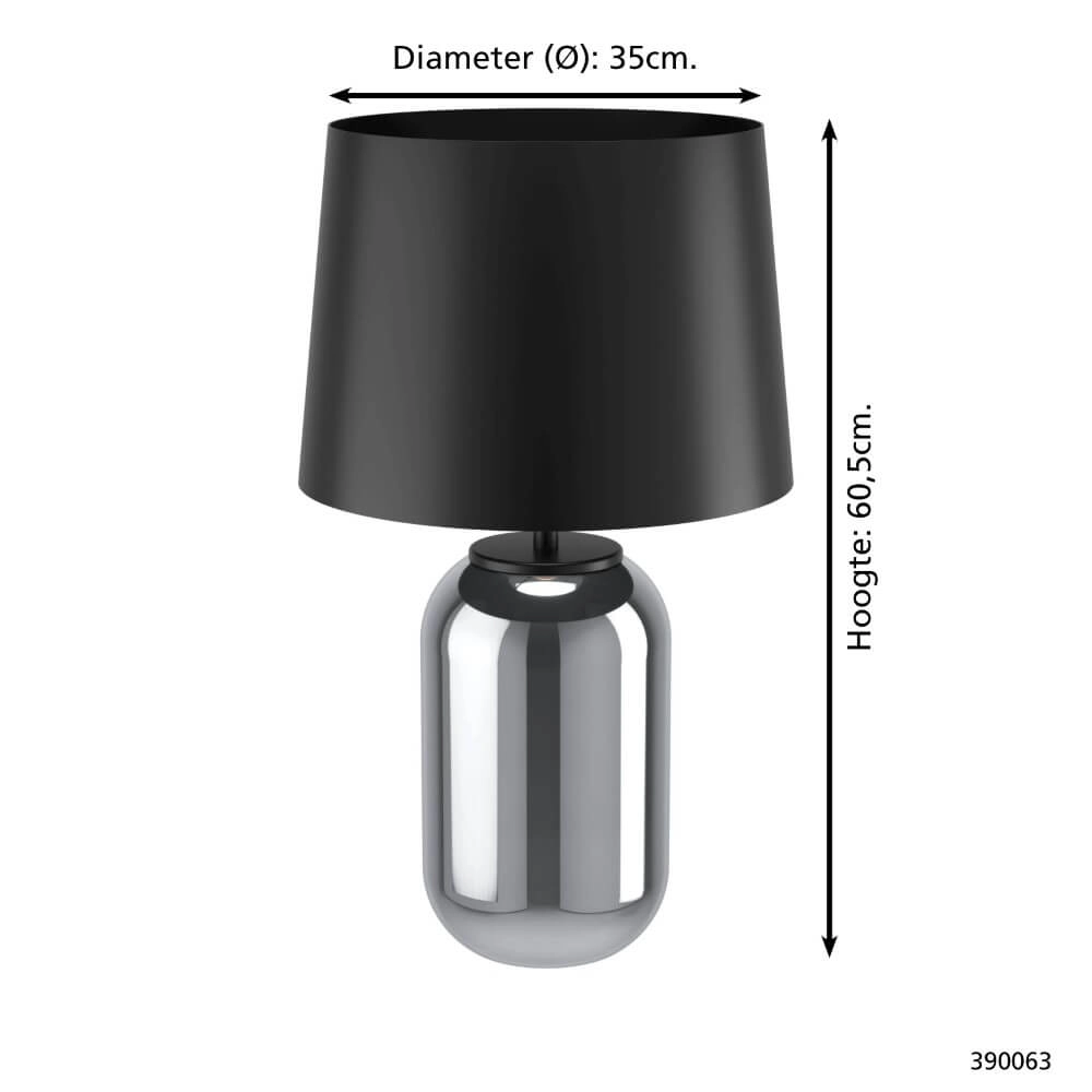 Lampe de table chic Cuite avec capuche noire Stars of Light 9008606221240