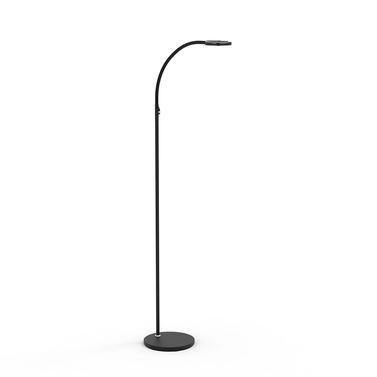 Lampe de lecture au sol LED Turound 10w - 2200-4000K - Verre fumé noir 125cm