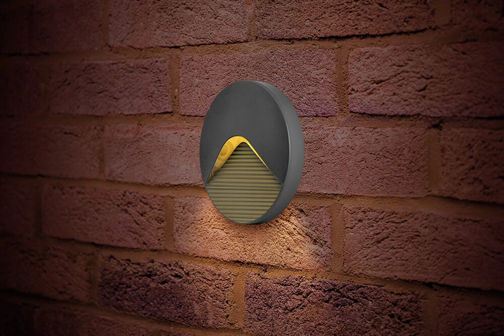 Éclairage mural rond Pathlux Brick Anthracite Lyora 5055788232841