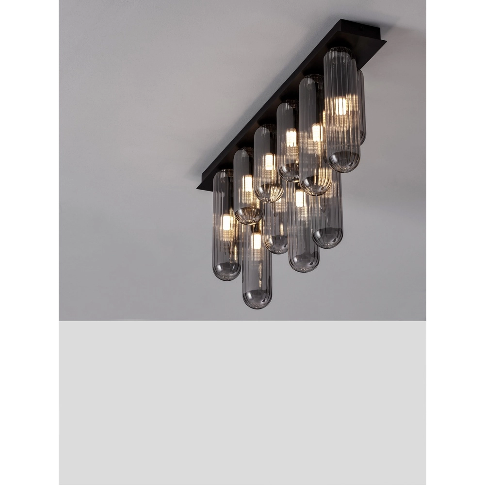 Plafonnier design Gustave Noir 12 lumières Plafonnier design Gustave Noir 12 lumières