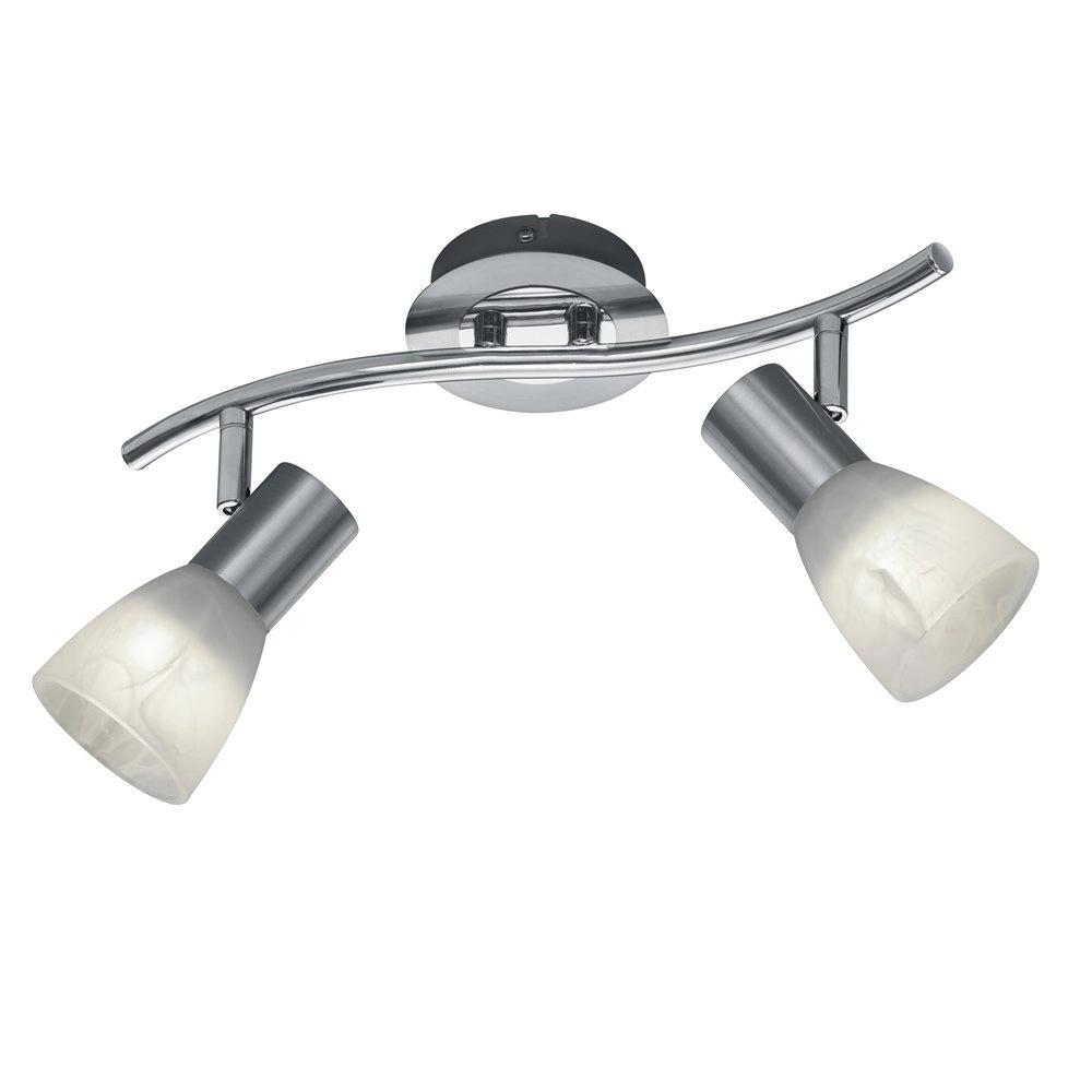 Spot de plafond LED Levisto 2 lumières nickel mat Spot de plafond LED Levisto 2 lumières nickel mat