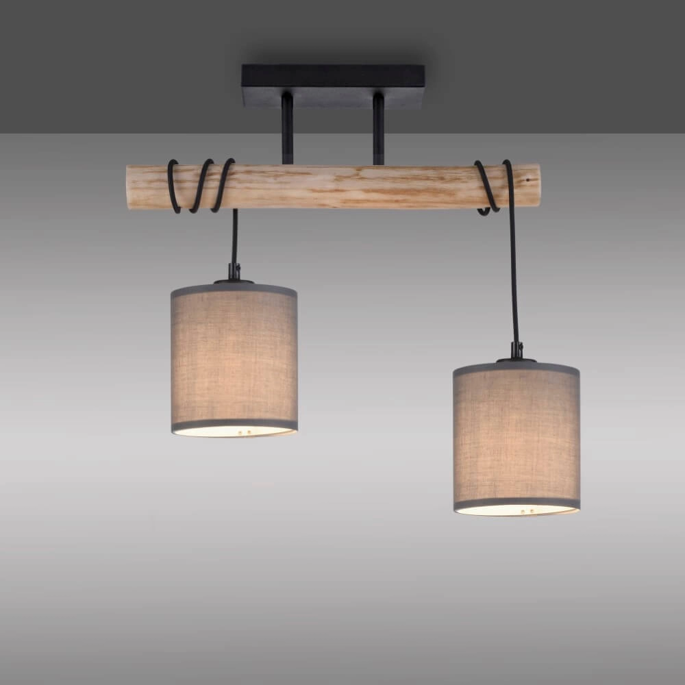 Plafonnier rural Green Tribu taupe Just Light 4043689995164