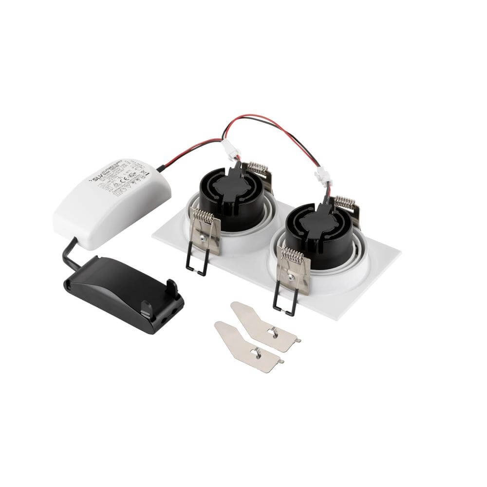 Spot encastrable blanc New Tria 155 2x Led 2700K SLV 4024163297080