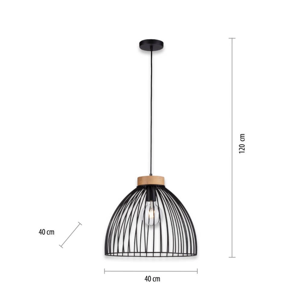 Lampe suspendue Lami noir Just Light 4043689982768
