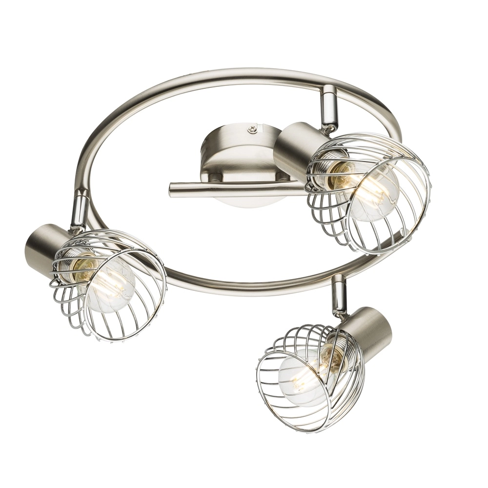 Lampe de plafond Texas Nickel 3-léger