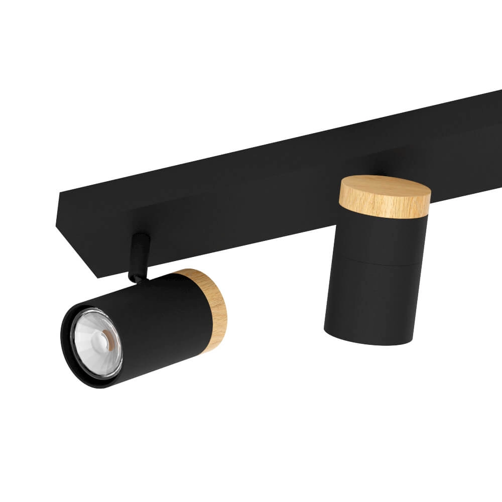 Spot en saillie noir Cartagena 4 lumières Stars of Light 9002759396497