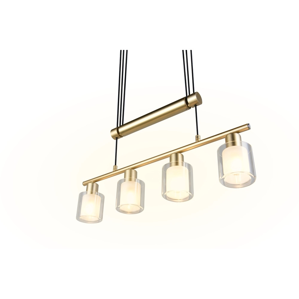 Lampe suspendue Neralo Or 4 lumières Trio 4017807702934