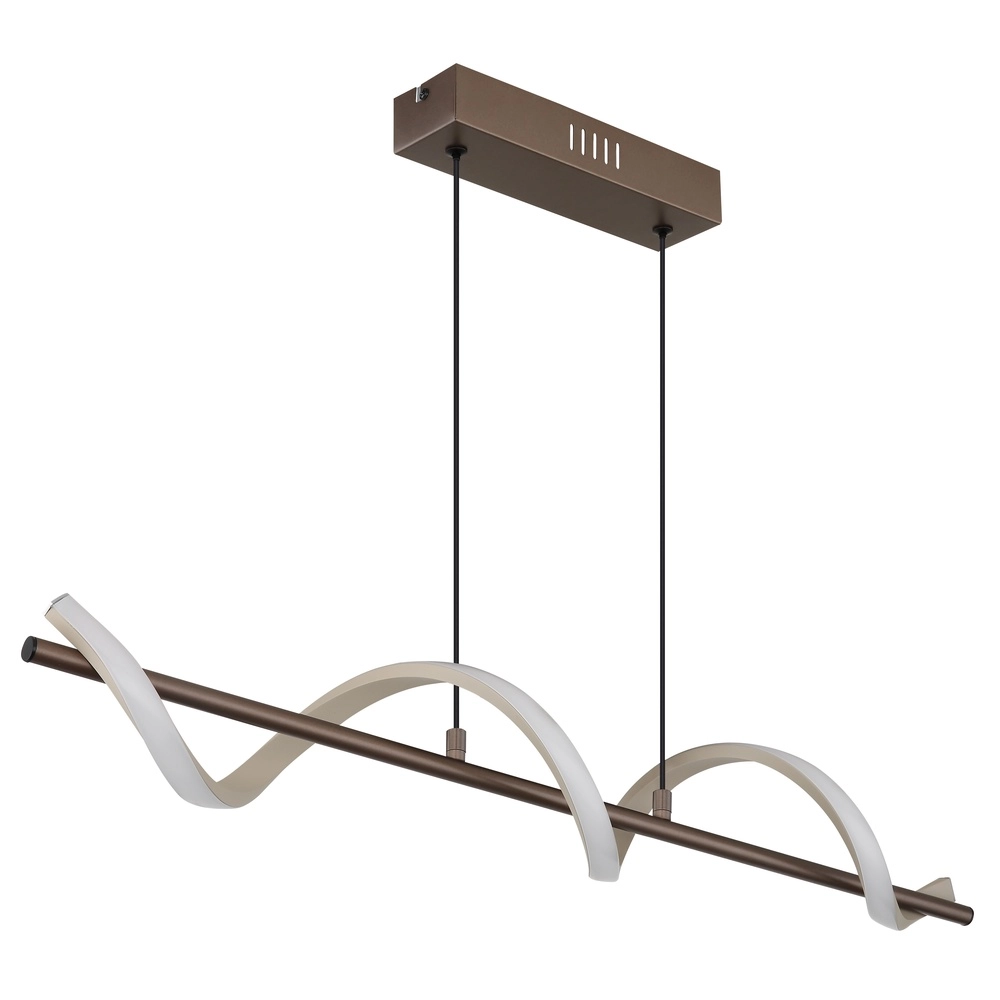 Lampe suspendue Spiro bronze avec brun sable Globo 9007371587315