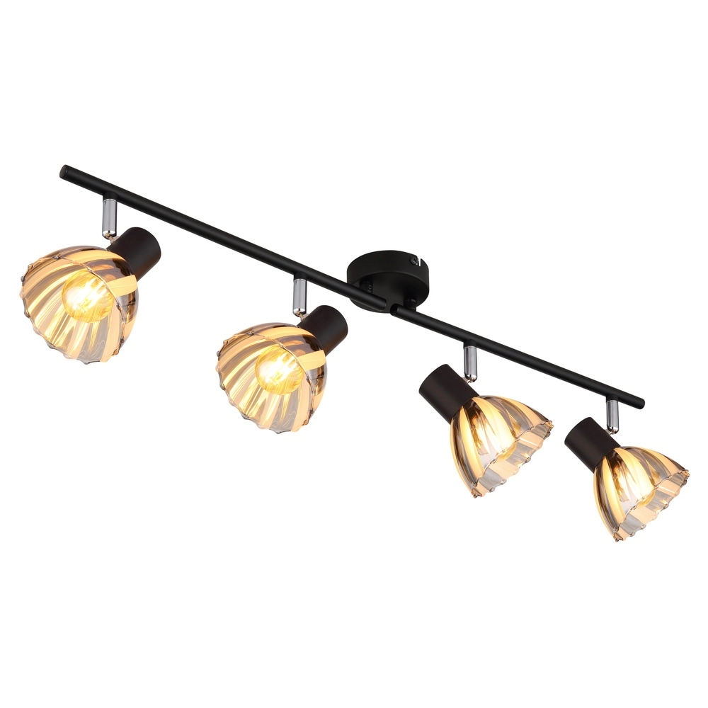 Lampe de plafond à 4 lumières Zachery Noir