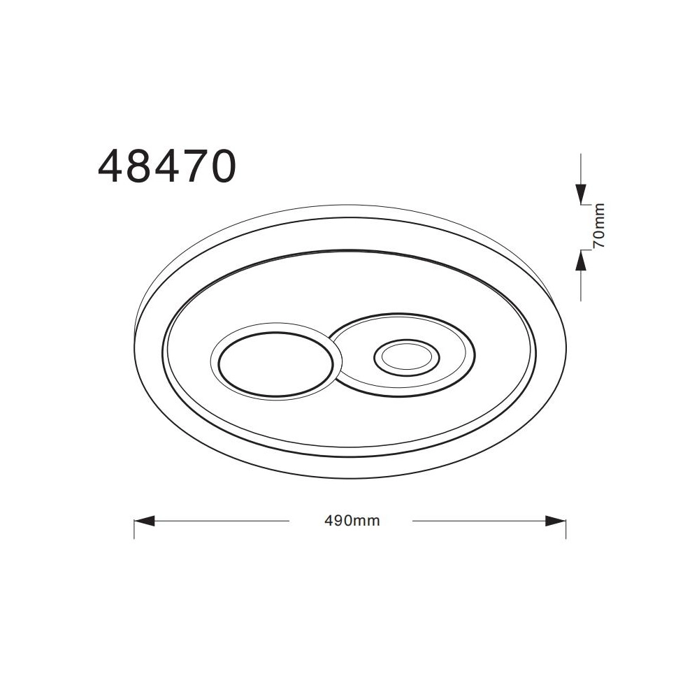 Lampe de plafond Ruiz I blanc Ø 49cm Globo 9007371522811
