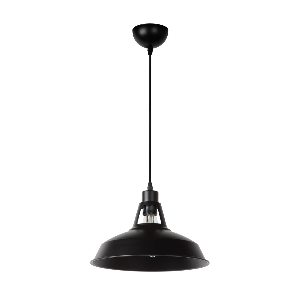 Lampe pendante industrielle Brassy-Bis noir Ø 31cm