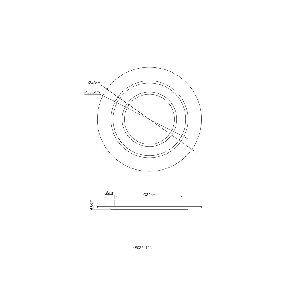 Conception de plafonds Jayden antracite Ø 48 cm Globo 9007371475292