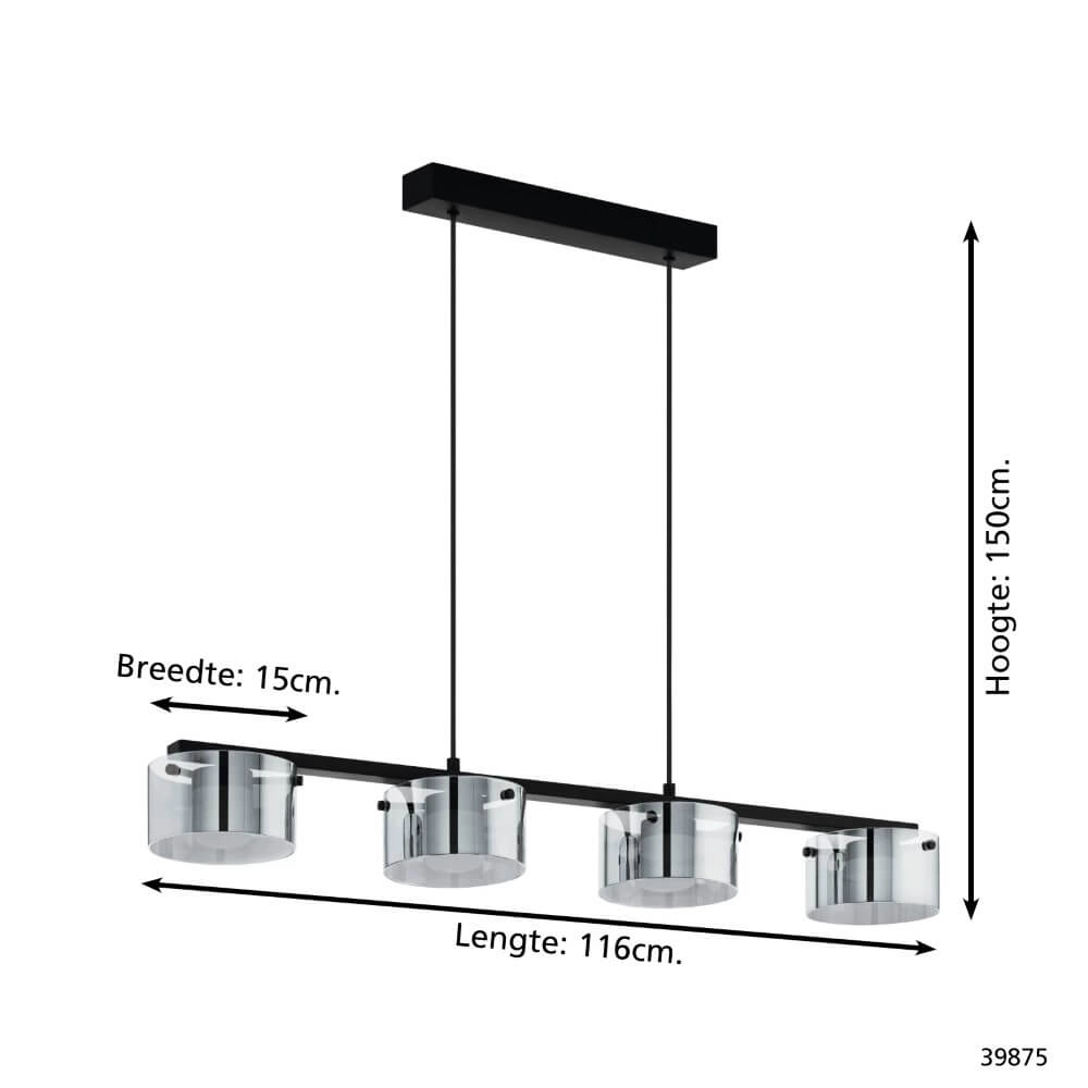 Lampe suspendue avec verre fumé Copillos Stars of Light 9002759398750