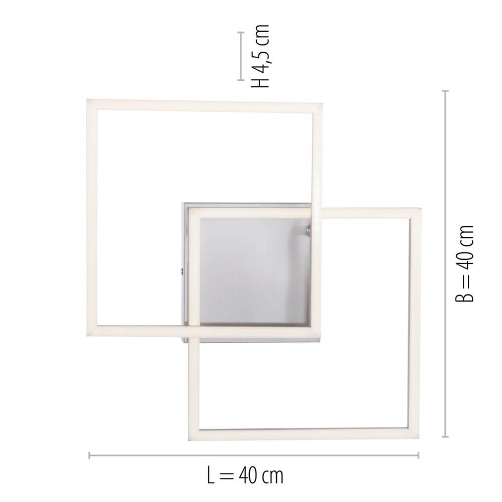 Plafonnier Iven 36 cm - acier inoxydable 3000K Just Light 4043689972943