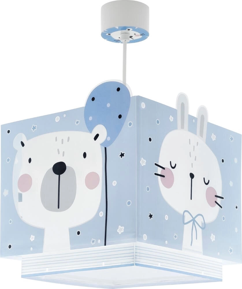 Lampe suspendue chambre d'enfant Baby Jungle bleu tendre avec du blanc Dalber 8420406001388