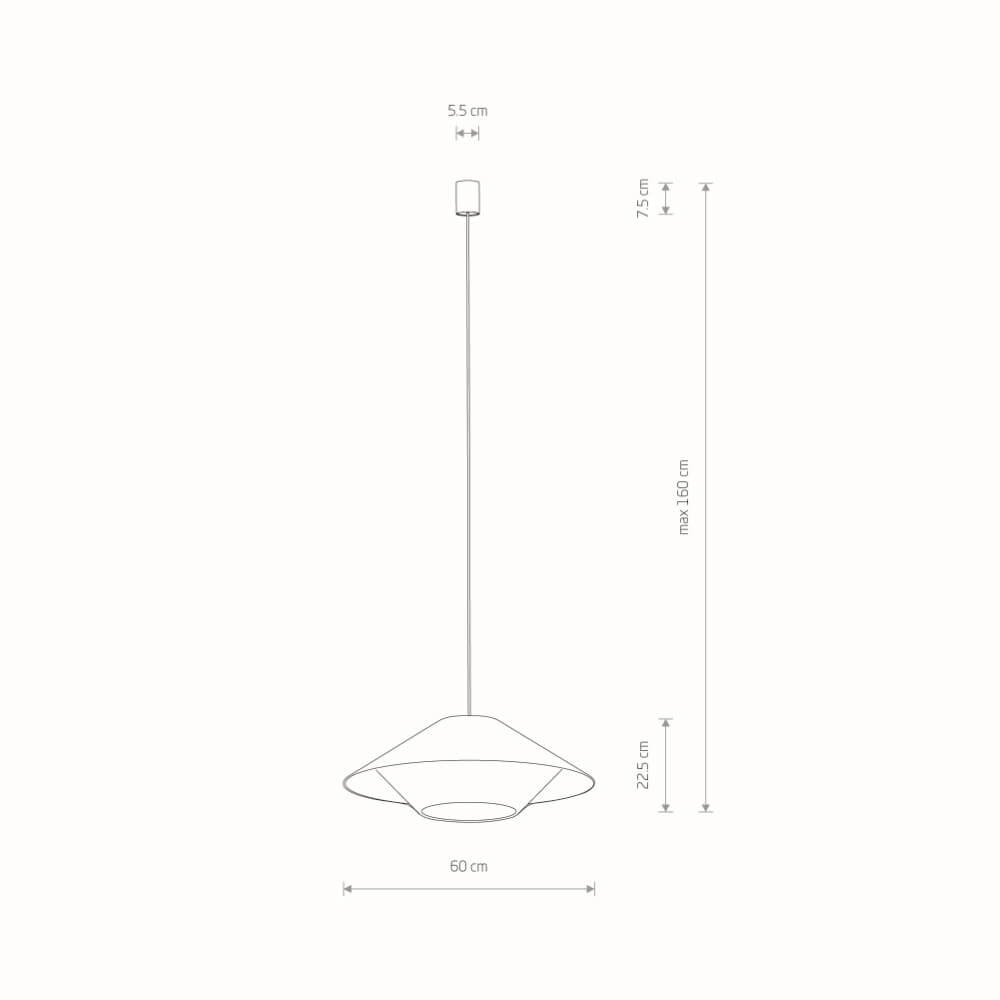 Suspension en rotin Japandi M Ø 60cm Lyora 5903139111577