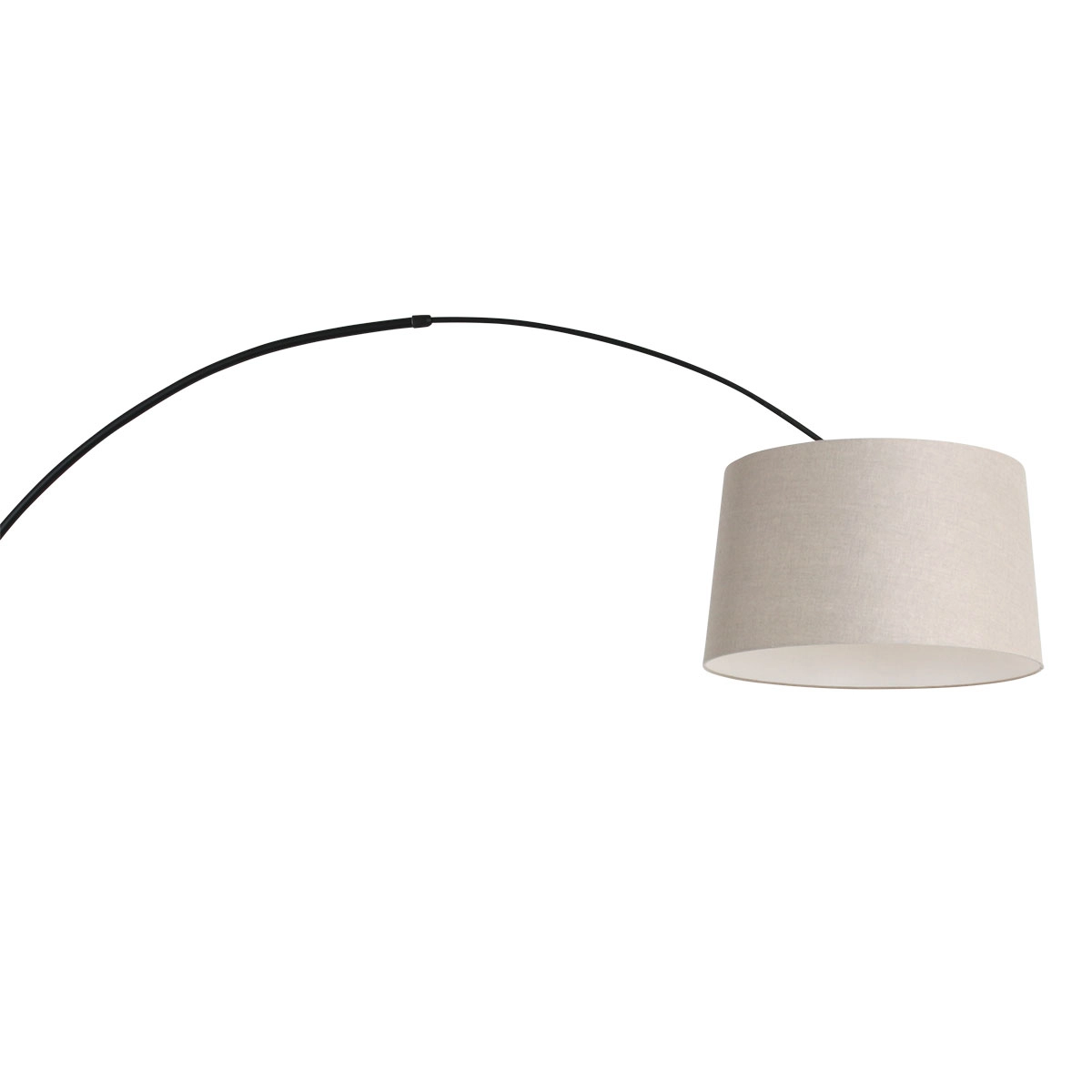 Lampe à arc murale Sparkled noir avec nuance taupe Steinhauer 8712746146646