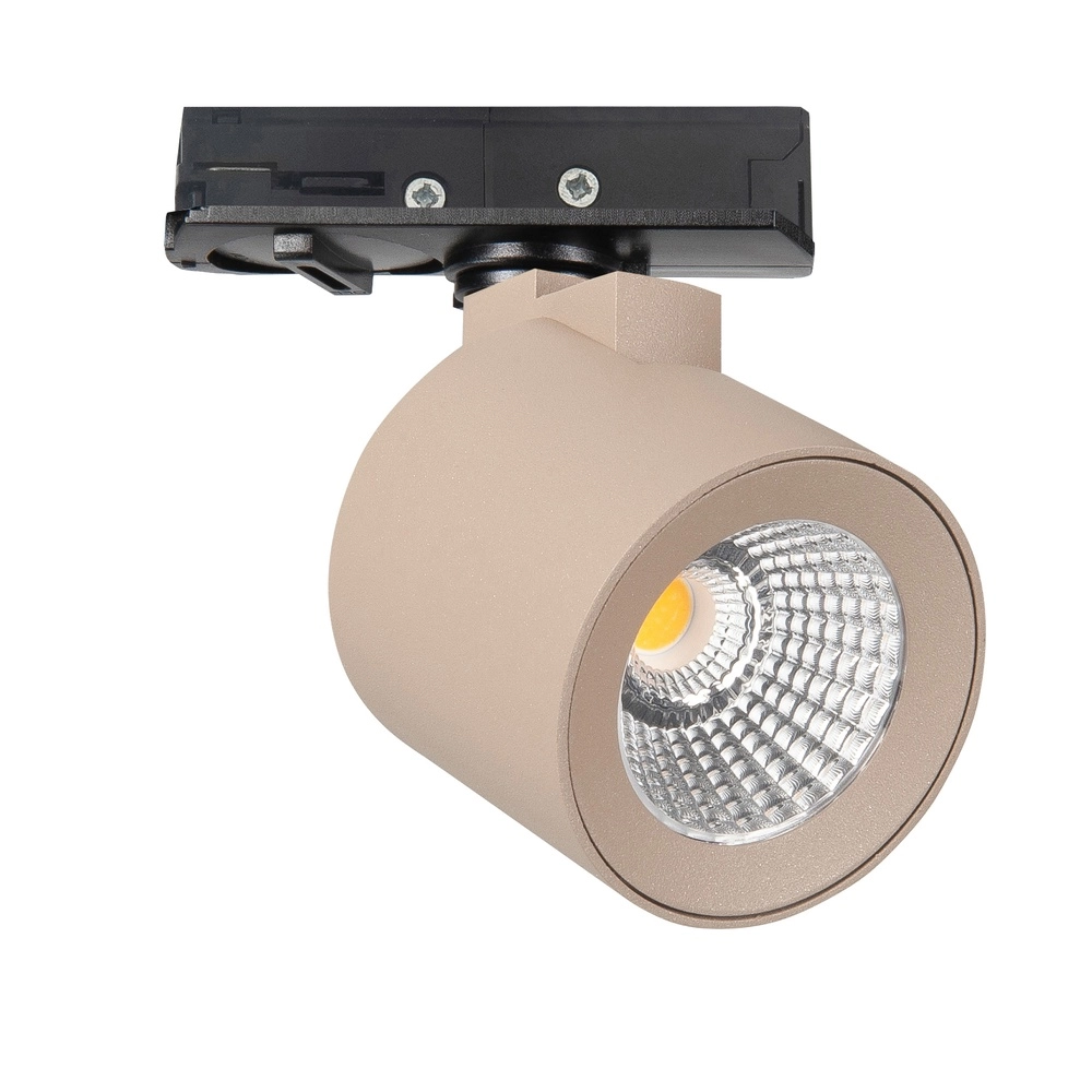 Spot de piste 1 phase Harper brun sable