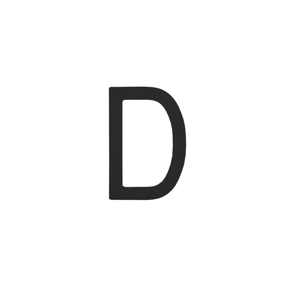 Lettre de maison D Numbra 10cm noir Lettre de maison D Numbra 10cm noir