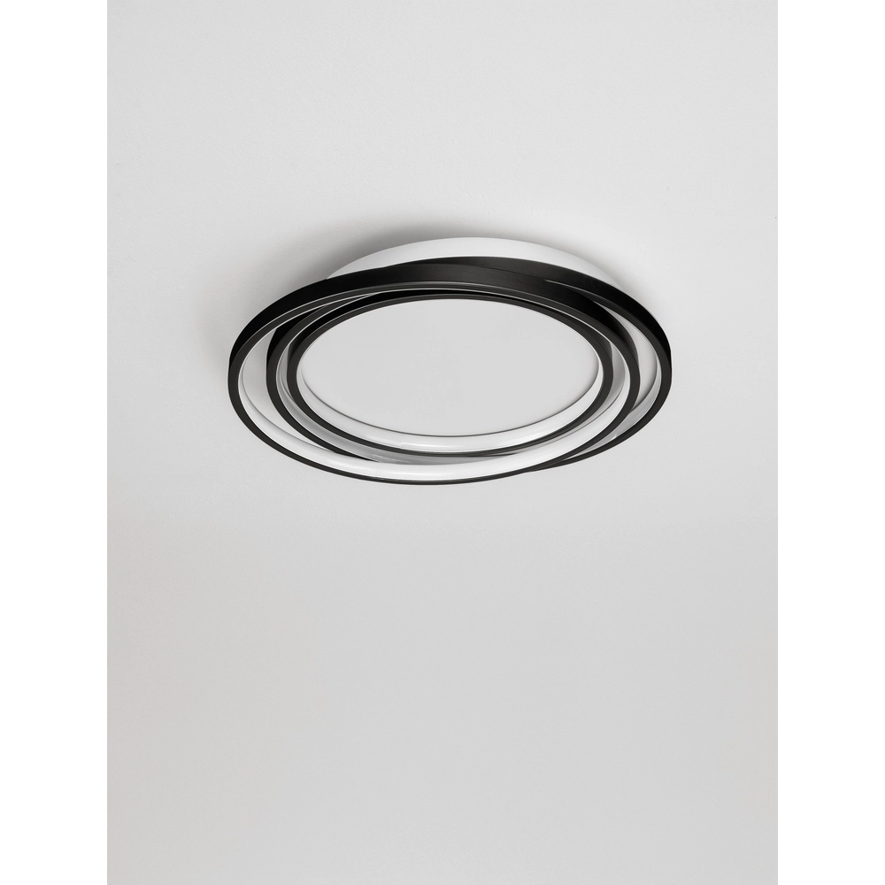 Plafonnier rond Arbor noir Ø 44cm Lyora 5212017454928