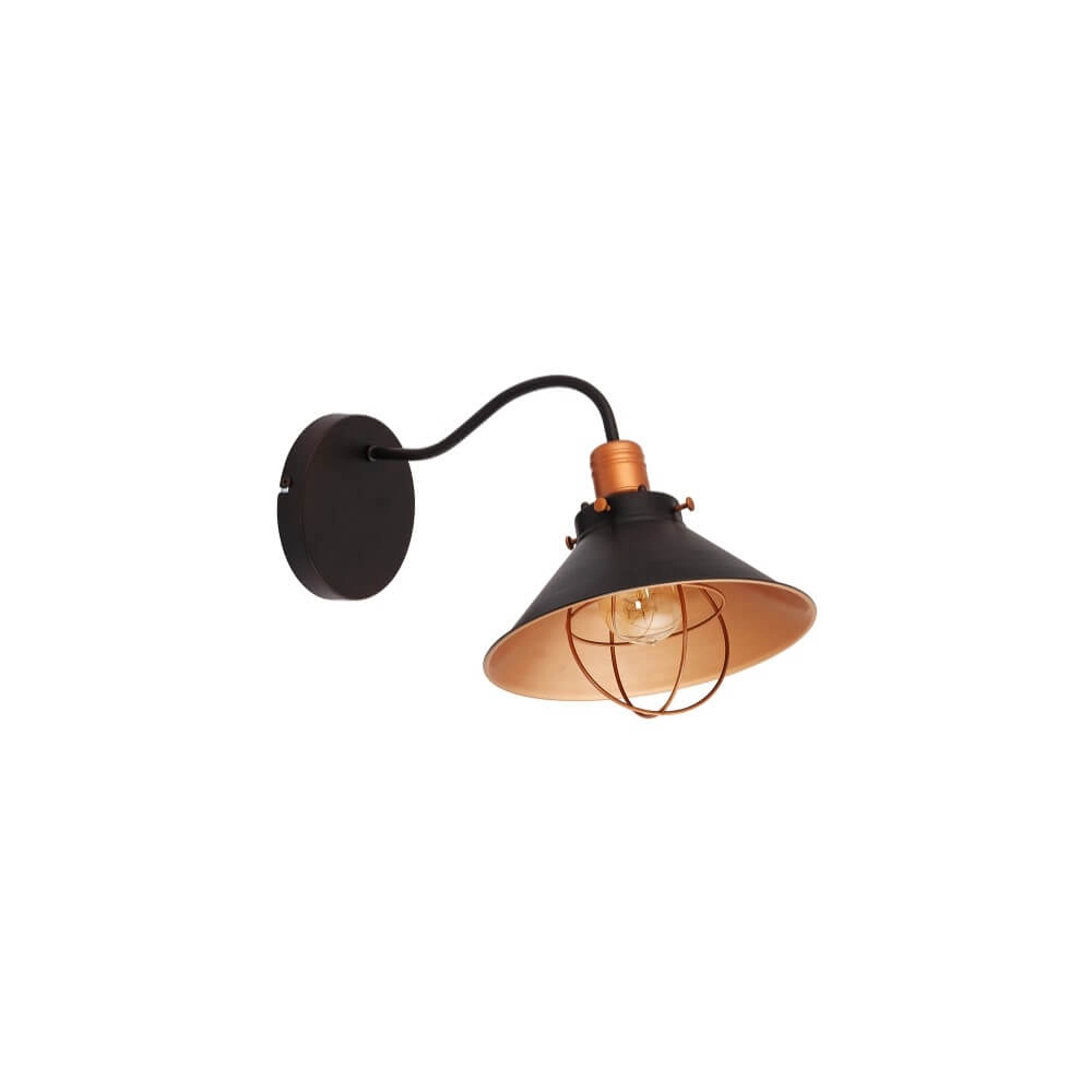 Applique rurale Garret marron avec du cuivre Applique rurale Garret marron avec du cuivre