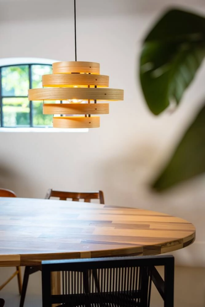 Lampe suspendue en bois Oaknut 5 anneaux ETH 8720195304494