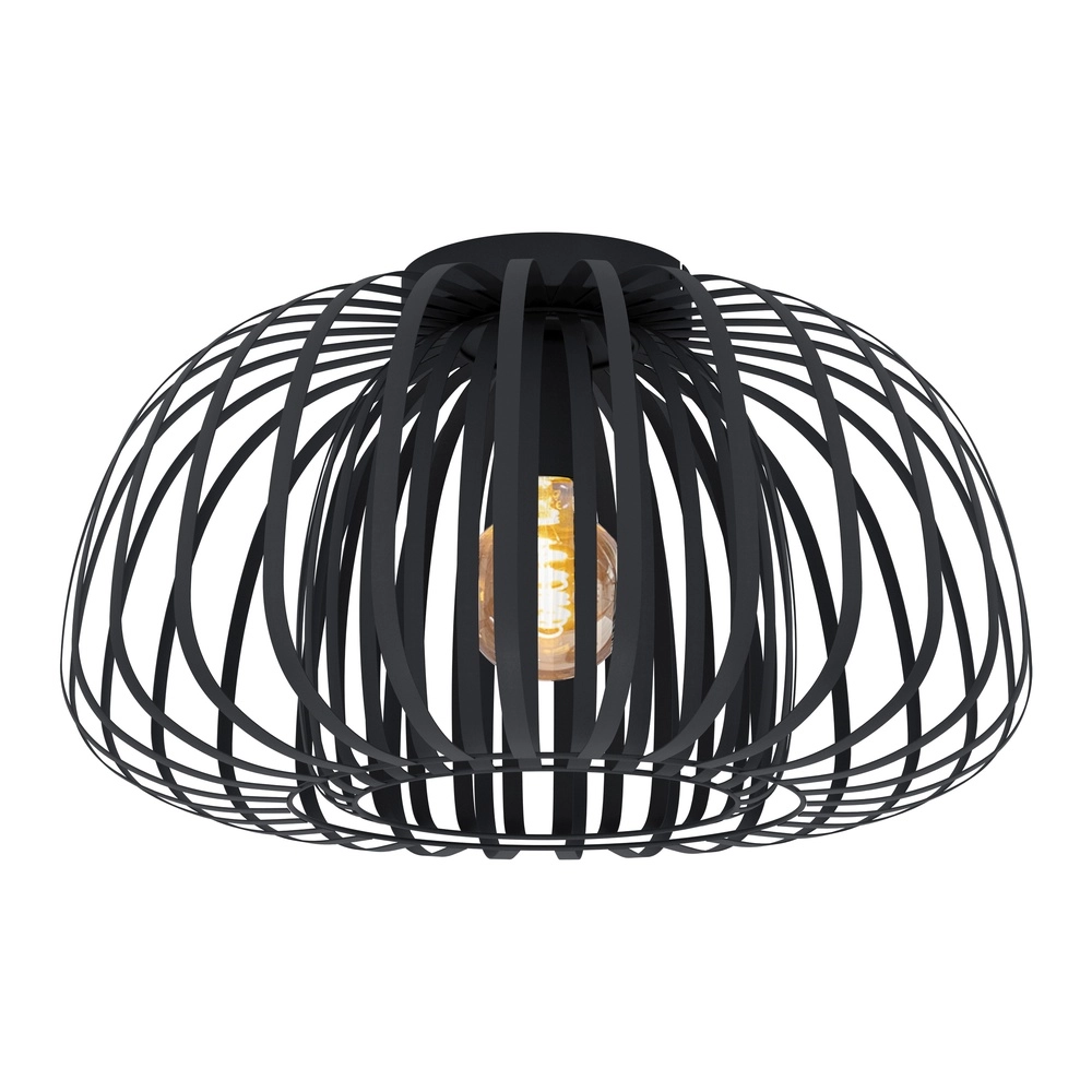 Lampe de plafond noire Encinitos 1 Ø 45cm - 1x E27