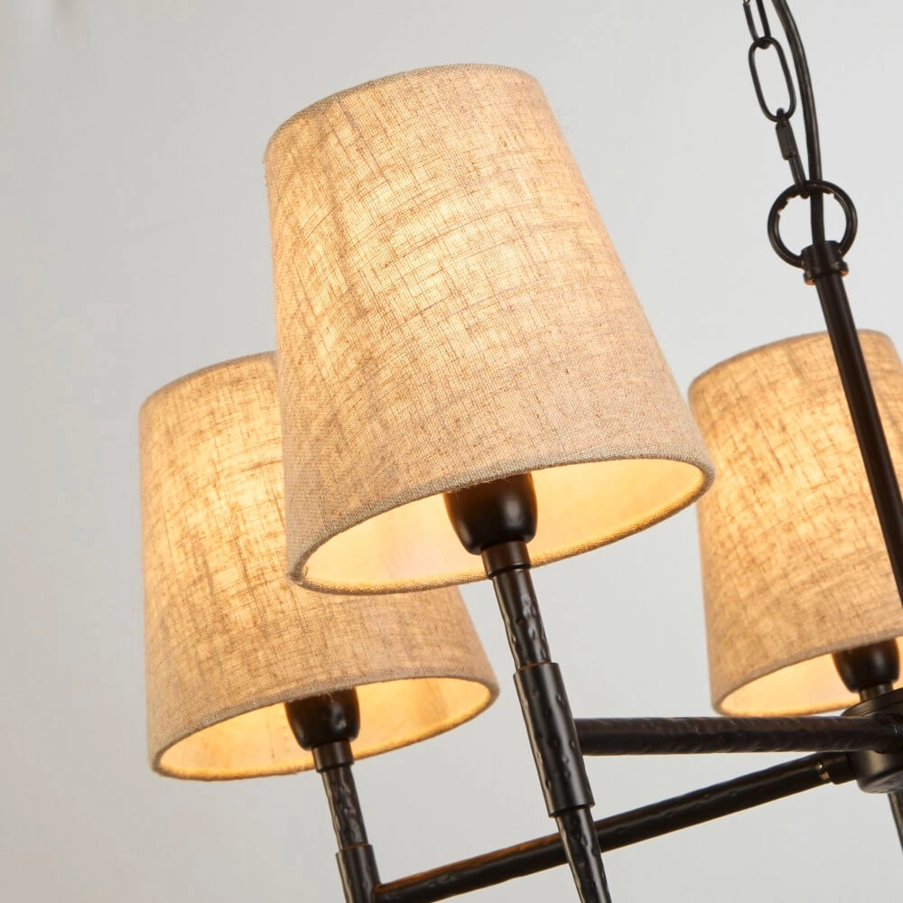 Lampe suspendue 8 lumières Gothic noir Searchlight 5053423250007