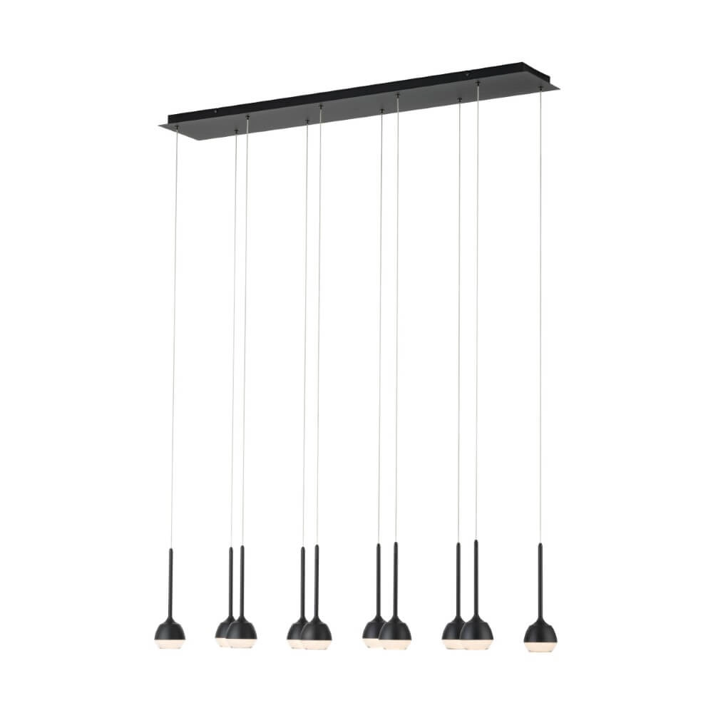 Lampe suspendue 10 lumières Nucetto noir rectangulaire Stars of Light 9002759397135