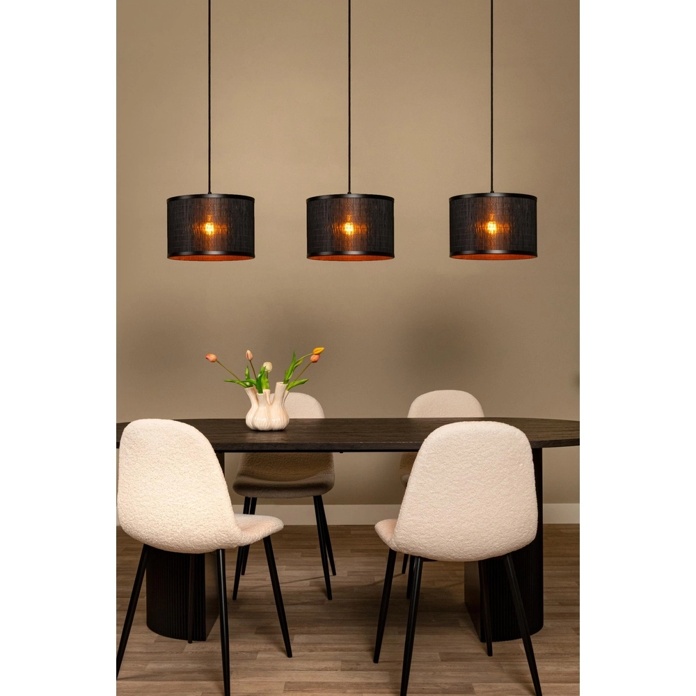 Lampe suspendue Tagalog Noir à 3 lumières Lucide 5411212212153