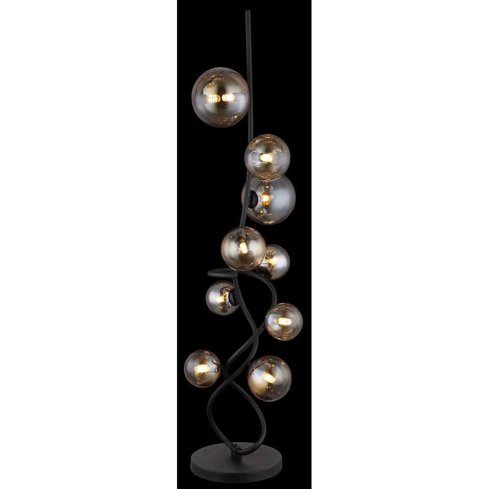 Lampadaire noir Tuberius Design 9 lumières Globo 9007371455447