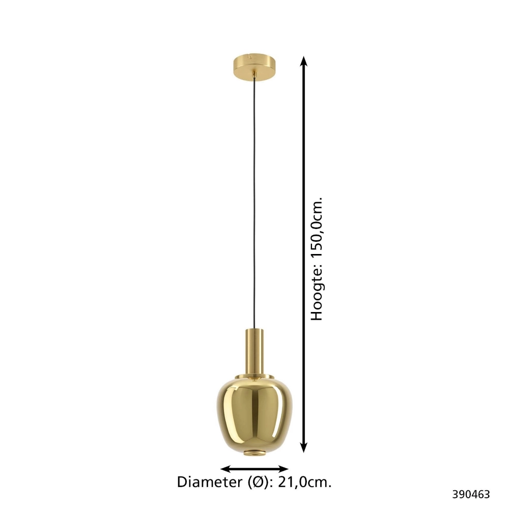 Design pendant lamp Fruitera gold Ø 21cm Stars of Light 9008606360031