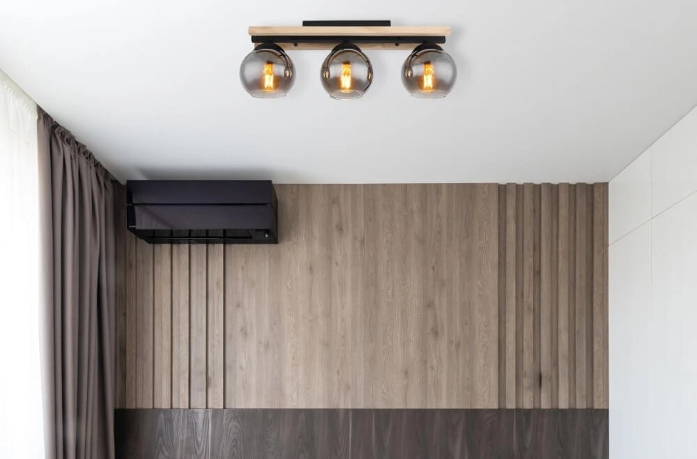 Plafonnier design Conni en bois à 3 lumières Globo 9007371441235