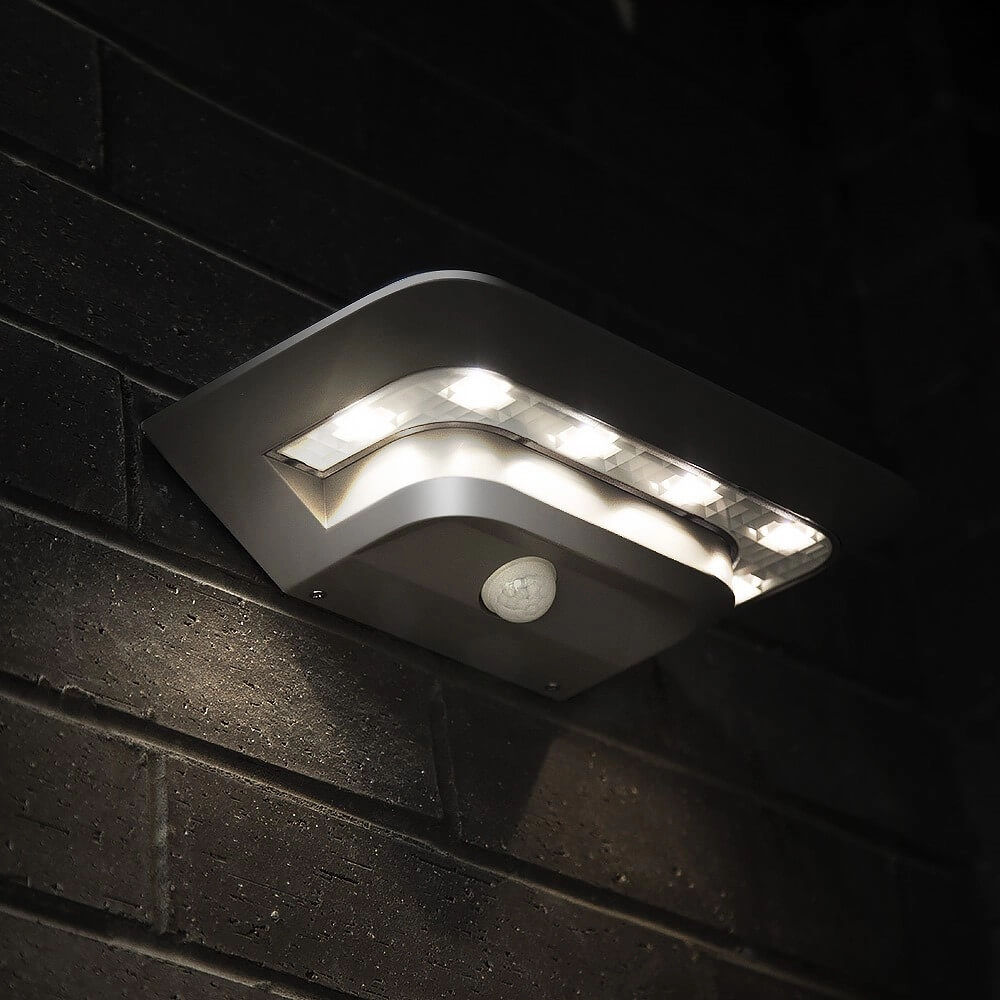 Applique solaire Ghost Solar Gris argent Lutec 4250294308191