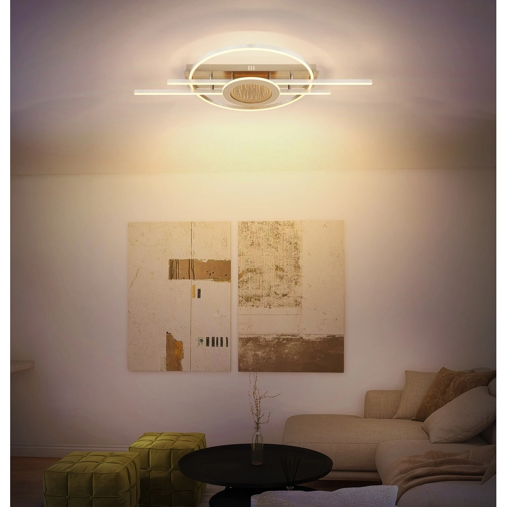 Lampe de plafond à design Donte brun sable Globo 9007371592739