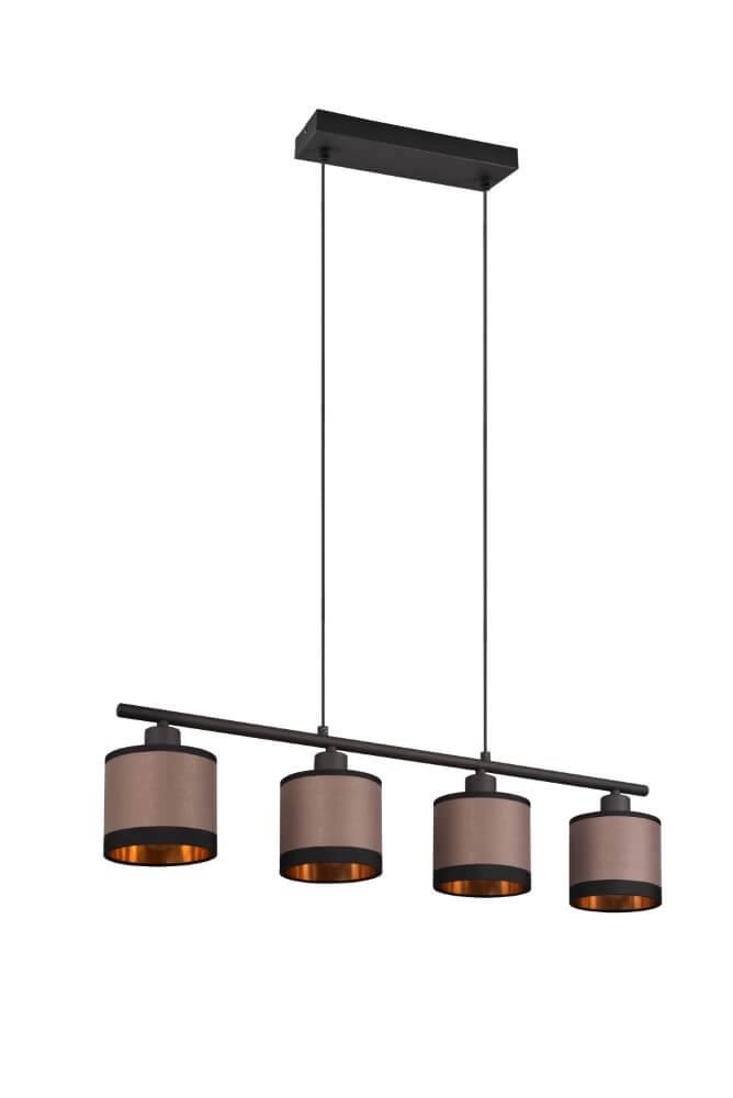 Lampe suspendue Davos taupe 4 lumières