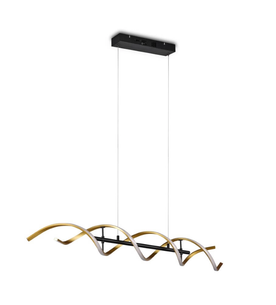 Lampe à suspension LED design Sequence noir avec de l'or Trio 4017807540734