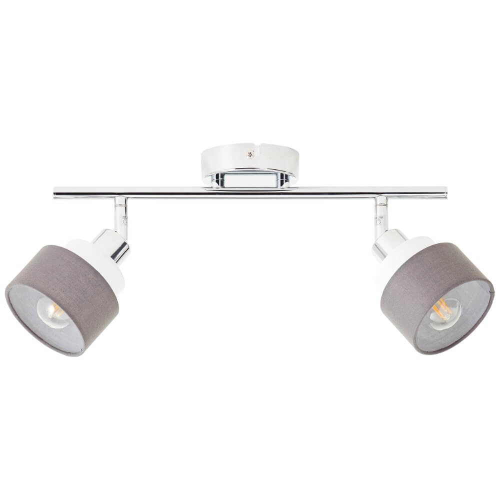 Plafonnier 2 lumières Naples chromé avec du blanc Brilliant 4004353424175