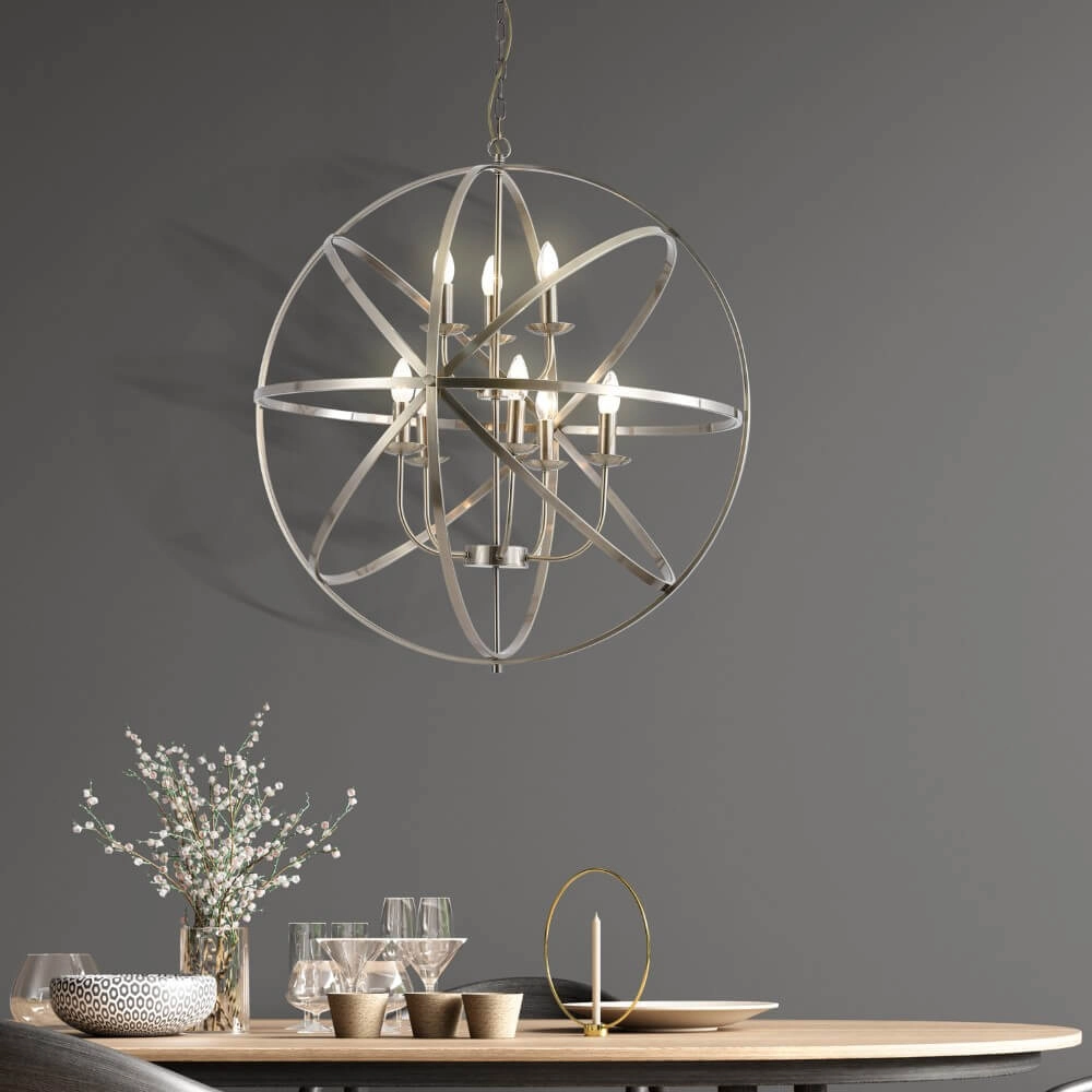Suspension ancienne Orbit Or 8 pâles Searchlight 5053423271910
