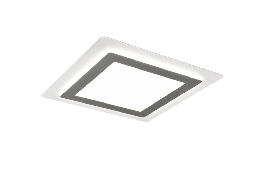 Plafonnier design carré Morgan nickel Trio 4017807574395