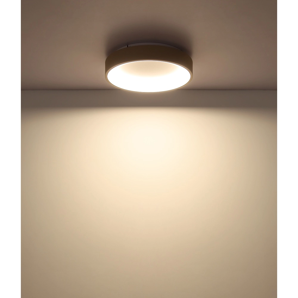 Plafonnier moderne Gallegos brun sable Ø 38cm Globo 9007371578955