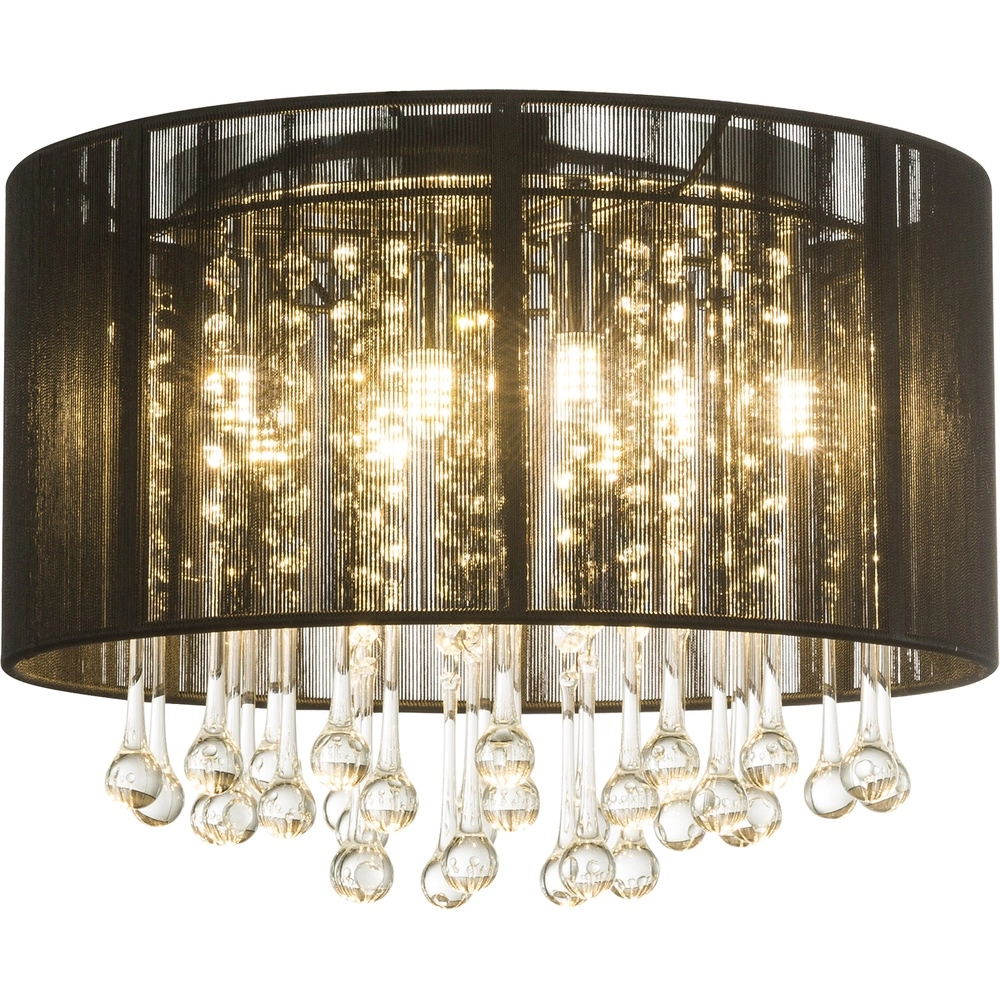 Lampe de plafond Bagana lustre avec teint noir