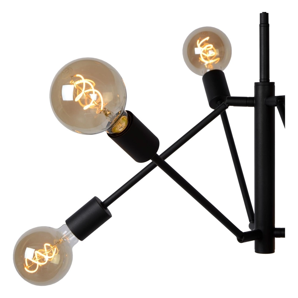 Lampe suspendue Lester Noirs à 6 feux Lucide 5411212211330