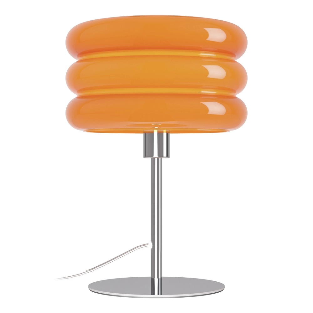 Lampe de table de conception Tortora chrome avec orange Ø 20cm Eglo 9008606405602