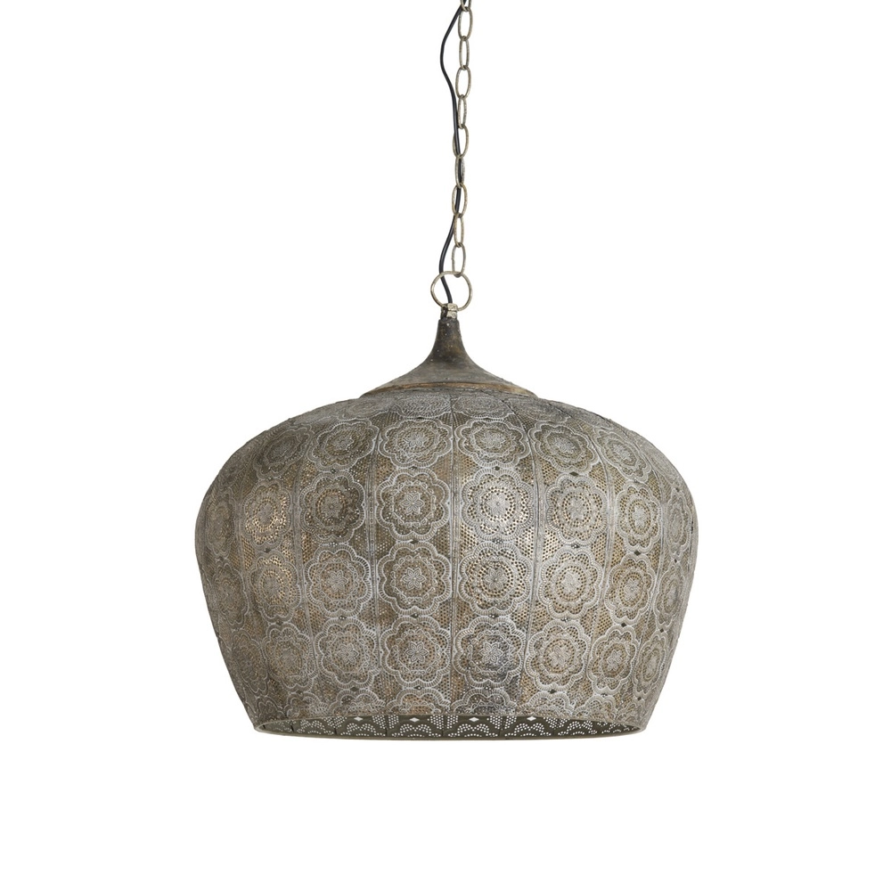 Lampe suspendue Emine Ø 51,5 cm brun Light & Living 8717807195359