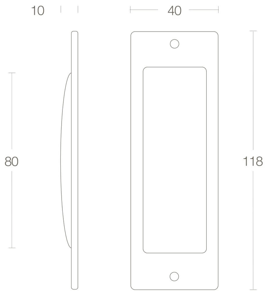 Poignée de porte coulissante Alvro laiton laqué Intersteel 8714186030431