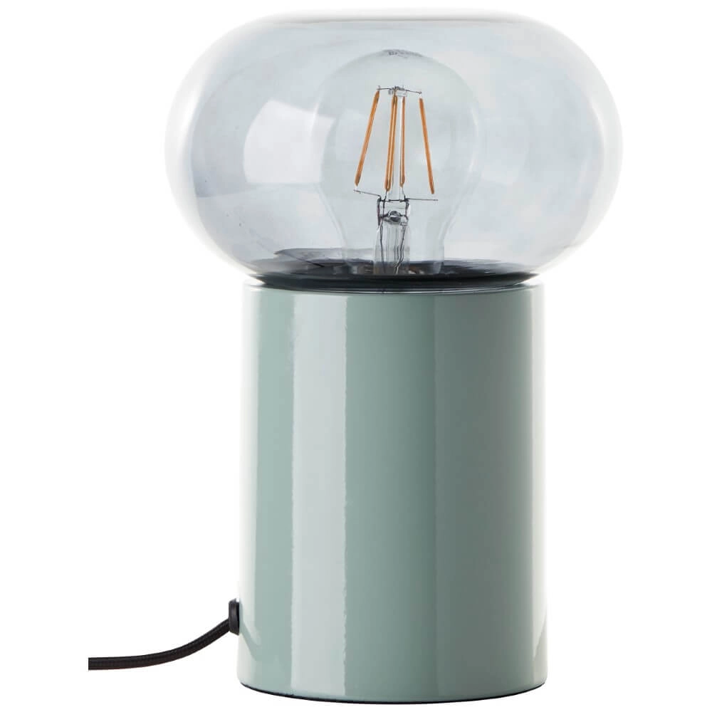 Lampe de table verte Knut avec verre fumé Brilliant 4004353430152